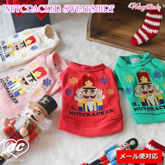 【RED/1号～3号】NUTCRACKER SWEATSHIRT【WOOFLINK】レッド　くるみ割りスウェット・シャツ【犬用品　ドッググッズ　犬服　ドッグウェア　小型犬　中型犬】