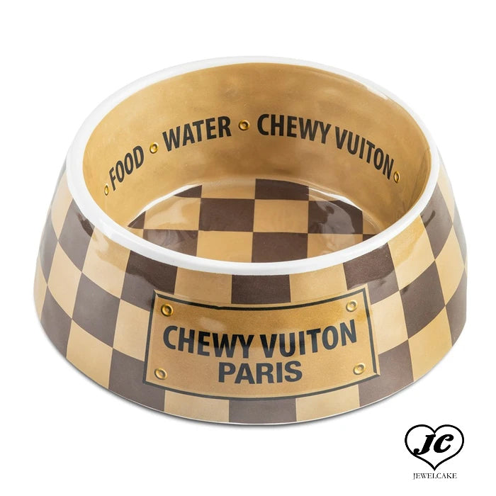 【Haute Diggity Dog】Checker Chewy Vuiton Bowl　単品　フードボール
